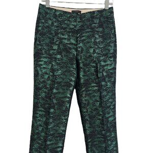 J. Crew patio pant in evergreen jacquard - Size 2